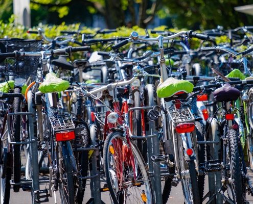 abgestellt Fahrräder