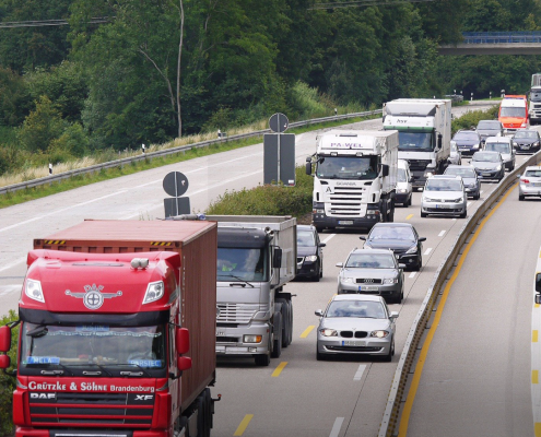 Stau auf Autobahn